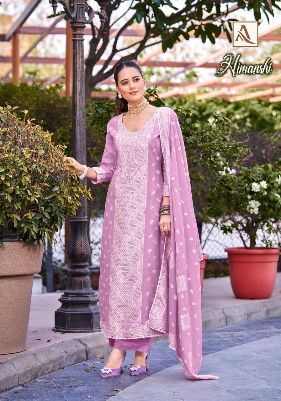HIMANSHI By Alok Suit Stylish Beautiful Colourful Printed & Embroidered Party Wear & Occasional Wear Pure cotton Dresses At Wholesale Price